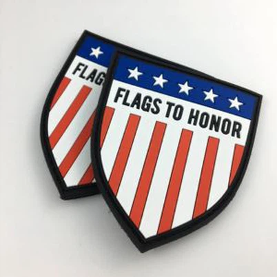 3D PVC Gumowy haczyk i pętla z logo Patches