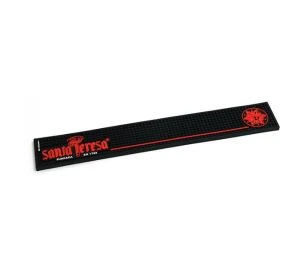 Markowe logo Czarna mata pcv bar top mat