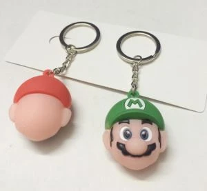 Mario Bros Brelok 3D PVC Silikonowy wisiorek Silikonowy Brelok do kluczy