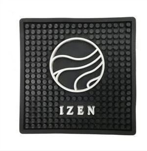 Square 3d Soft Pvc Coffee Cup Mat Rubber Beer Drink Coaster