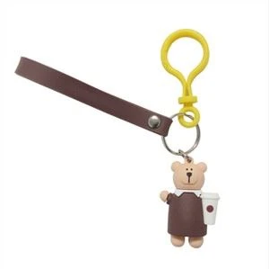 Cartoon Bear 3D brelok z miękkiego pcv PVC rysunek brelok do kluczy