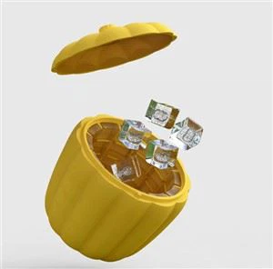 Nowe silikonowe wiadro na lód z dyni Beer Ice Cube Cooler Akrylowe wiadro na lód
