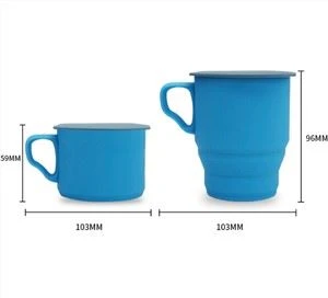 Nowy Travel Outdoor Folding Cup Silikonowy składany kubek do kawy